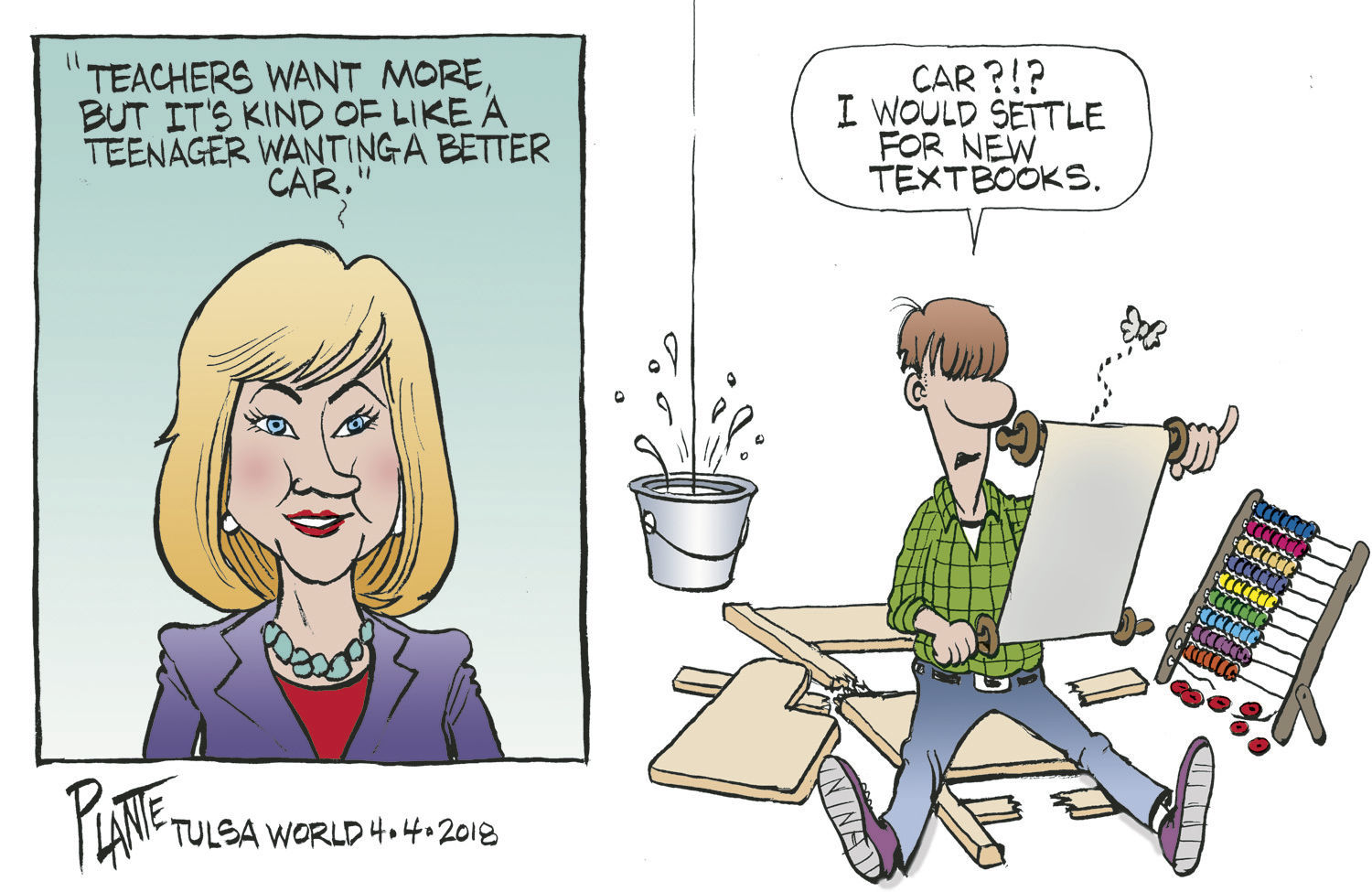 Bruce Plante Cartoon: Teachers want more